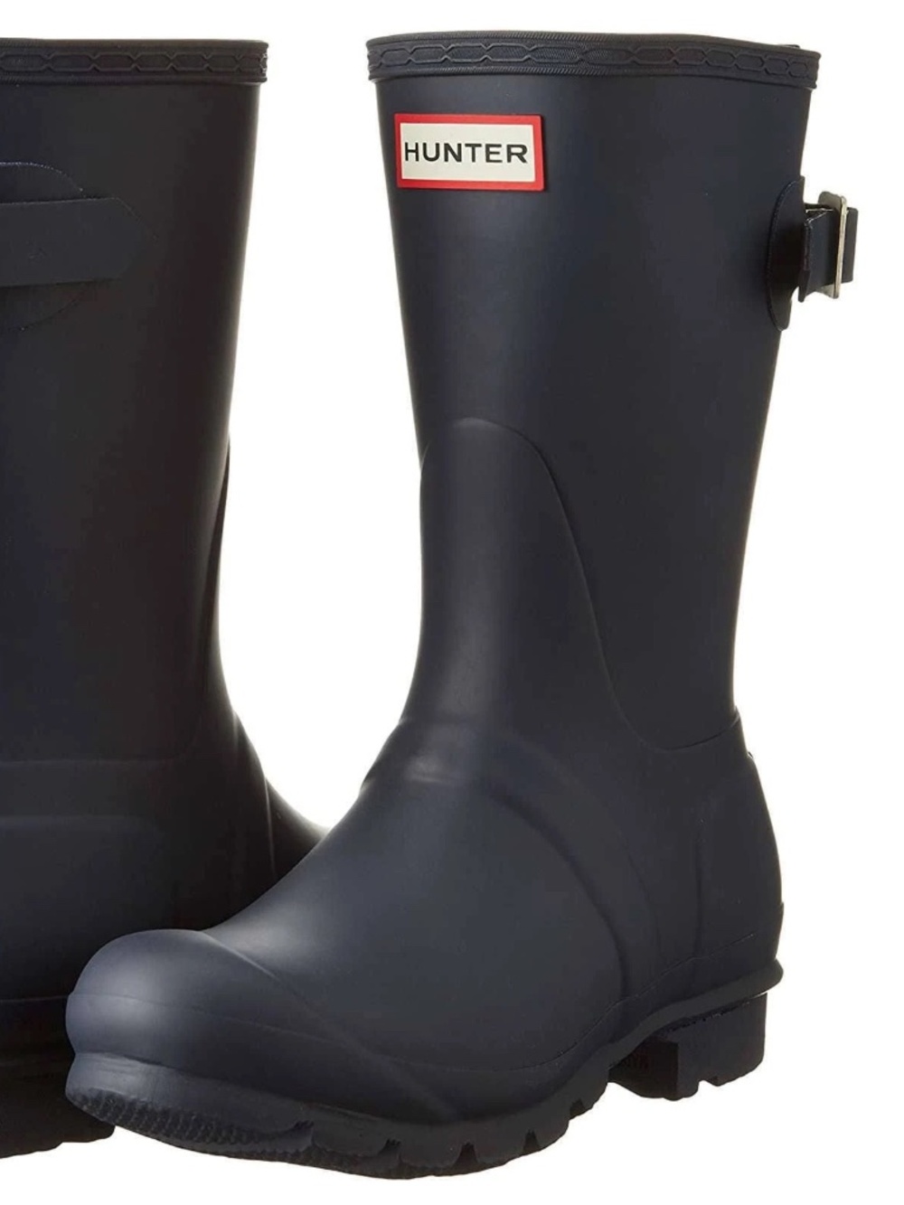New Hunter WFS1013RMA Women Original Short Back Adjustable Black Boots Mid Calf - Picture 2 of 10